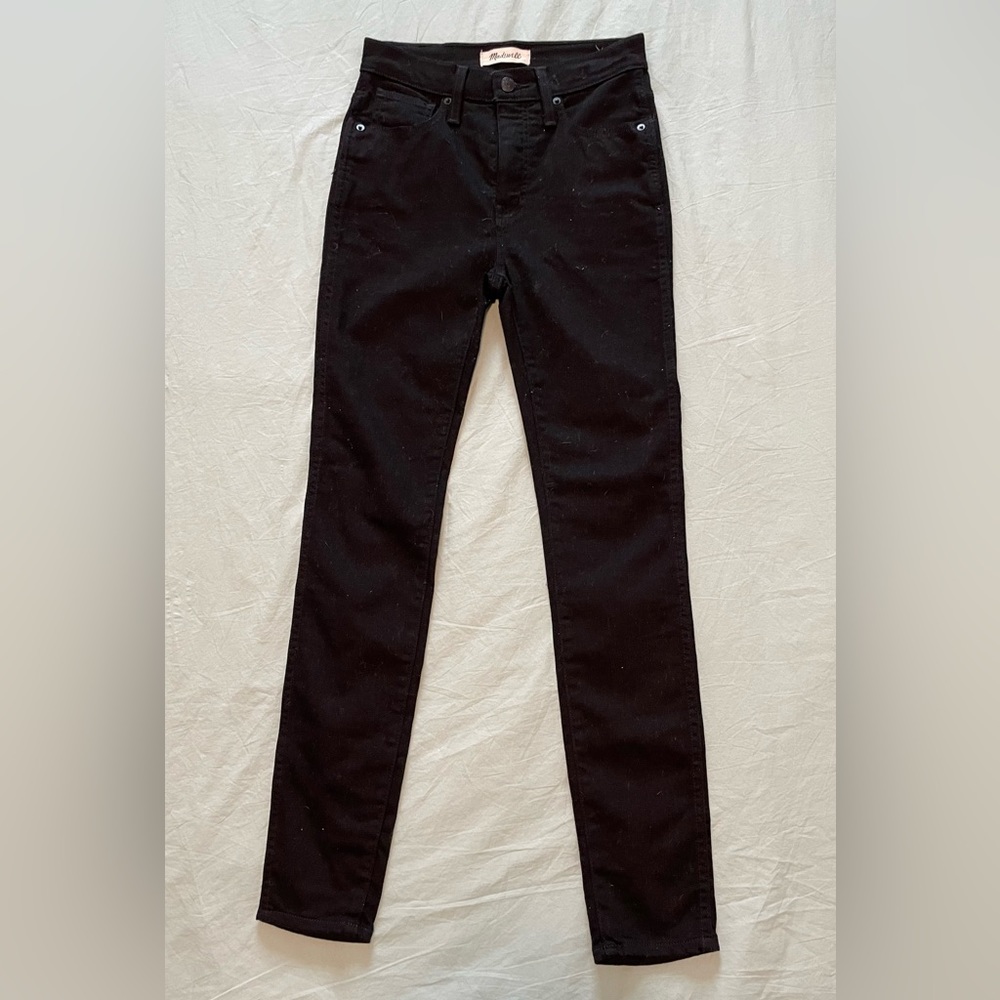 NWOT Madewell 10” High-Rise Skinny in Black Frost Size 25